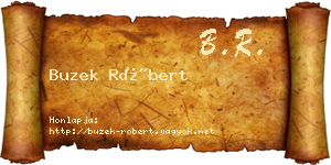 Buzek Róbert névjegykártya