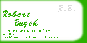 robert buzek business card